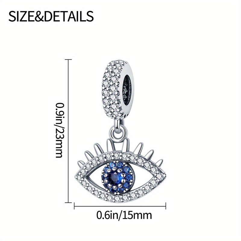 Silver-Plated Evil Eye Pendant for DIY Jewellery